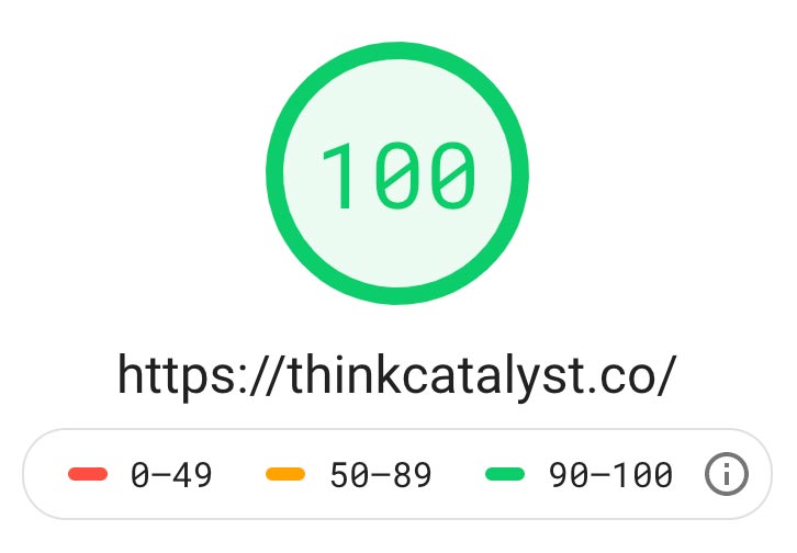 Google PageSpeed - ThinkCatalyst.co